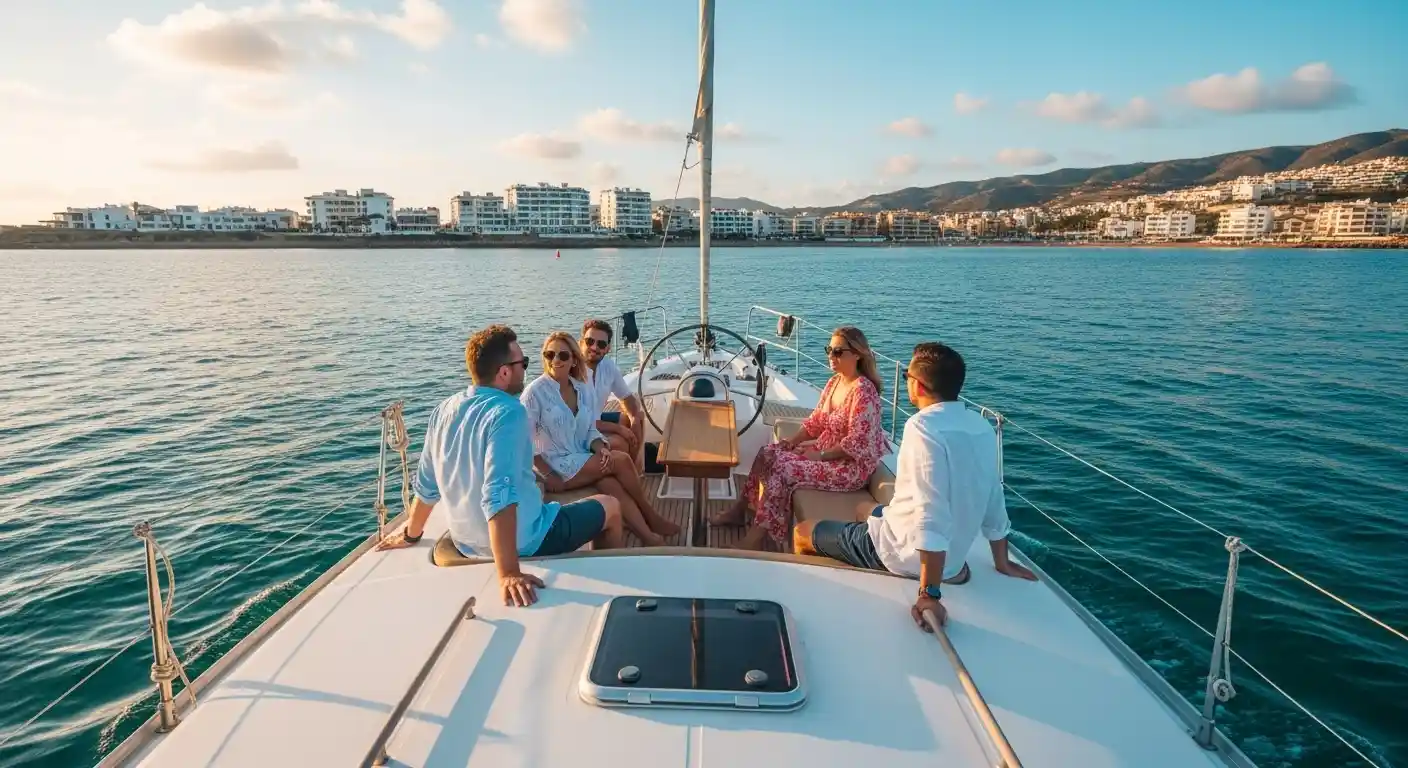 Velero navegando en la costa de Almería